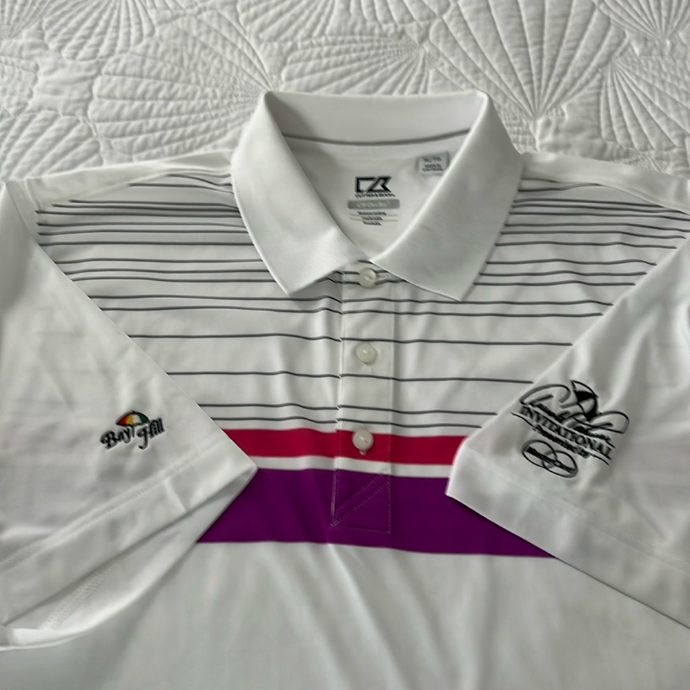 Cutter & Buck Men’s XL Golf Polo purchased at  Bay Hill CC in Orlando FL